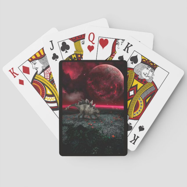 Jeu De Cartes Stegosaurus en scène dramatique (dos)