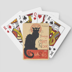 Jeu De Cartes Steinlen Art Nouveau Chat Noir Vintage Imprimé Chi