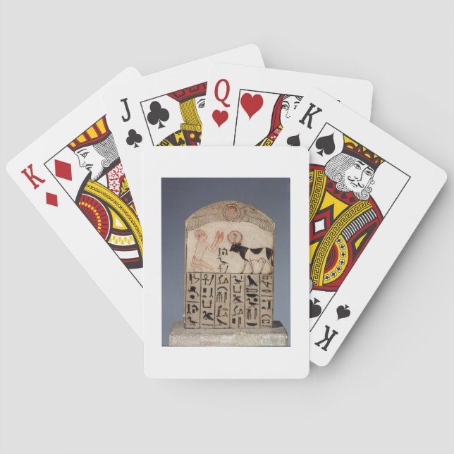 Jeu De Cartes Stèle au taureau Apis (calcaire peint) (dos)