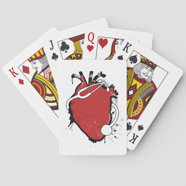 Jeu De Cartes stéthoscope cardiaque anatomique (dos)