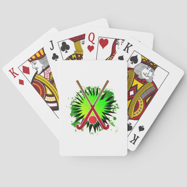 Jeu De Cartes Stick De Hockey Sur gazon Et Ball Splash (dos)