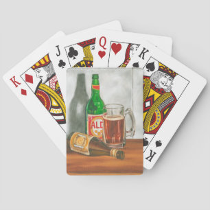 Jeu De Cartes Still Life with Beer by Jennifer Goldberger