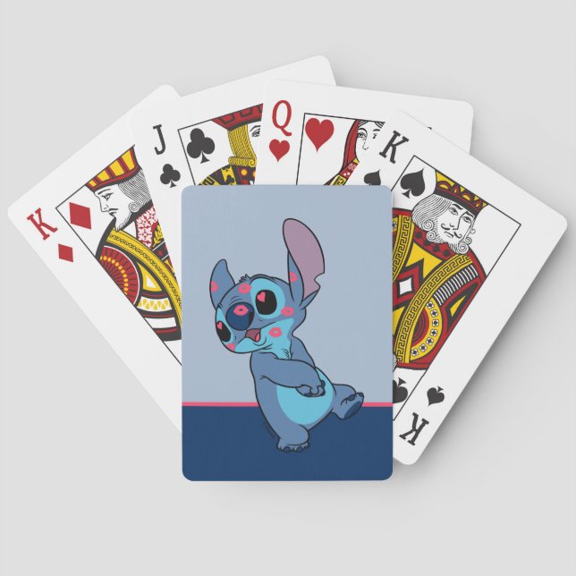 Jeu De Cartes Stitch Valentine Kisses Jouer aux cartes (dos)