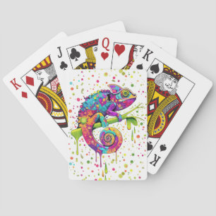 Jeu De Cartes Style d'aquarelle des teintures Chameleon