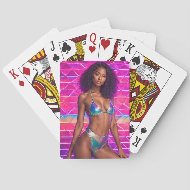 Jeu De Cartes Style de maillot de bain holographique des années  (dos)