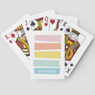 Jeu De Cartes Style géométrique coloré Pastel Personnalisé