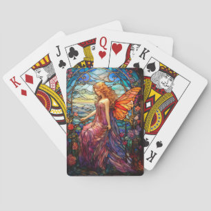 Jeu De Cartes Style Tiffany Vitrail Verre magique Fée