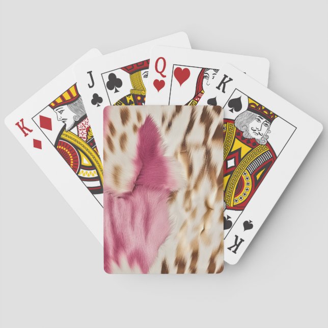 Jeu De Cartes Stylish Girly Rose White Gold Zebra (dos)