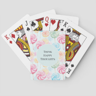 Jeu De Cartes Sucettes Bonbons Fantaisistes Pensées Heureuses