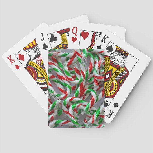 Jeu De Cartes Sucre de canne de Noël motif (dos)