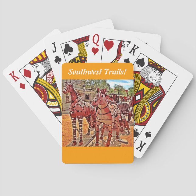 Jeu De Cartes Sud-Ouest Rustique Cowboy Jouer Des Cartes (dos)