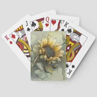 Jeu De Cartes Sunflower and Honey Bee Playing Cards