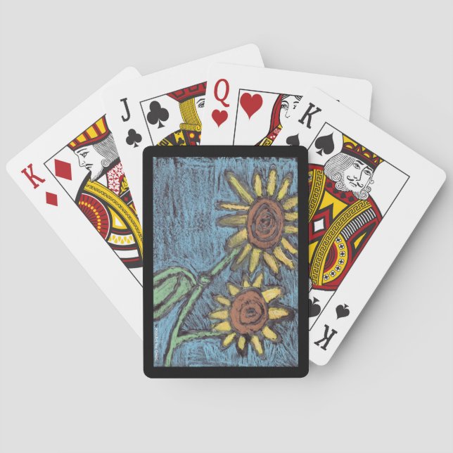 Jeu De Cartes Sunflowers Forever - Art pour enfants pour CHOC (dos)