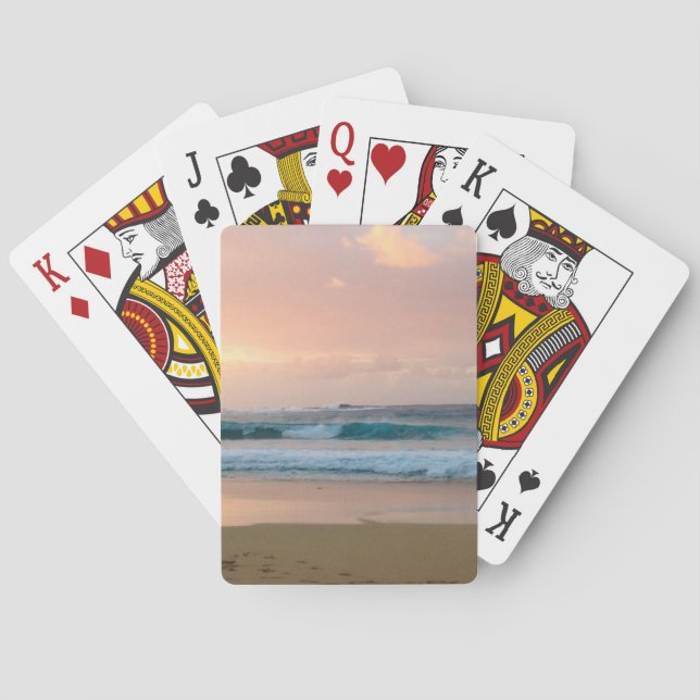 Jeu De Cartes Sunset Beach et océan (dos)