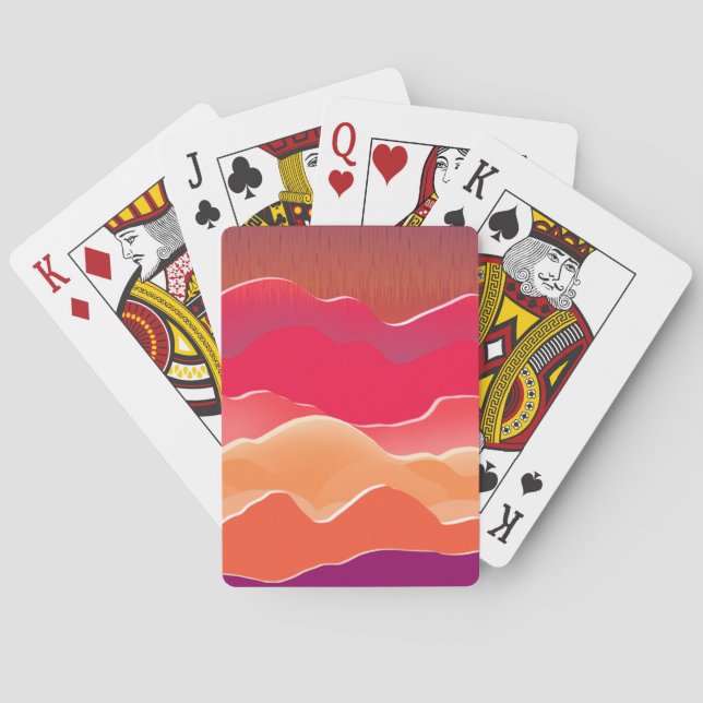 Jeu De Cartes Sunset Peaks Livre moderne Collage Art (dos)
