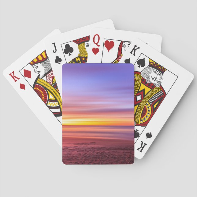 Jeu De Cartes Sunset Sky over Beach and Sea (dos)