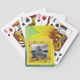 Jeu De Cartes Sunshine Yellow Sunflower Photo Frame