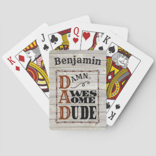 Jeu De Cartes Super Dude Western Theme Personnalisé Nom
