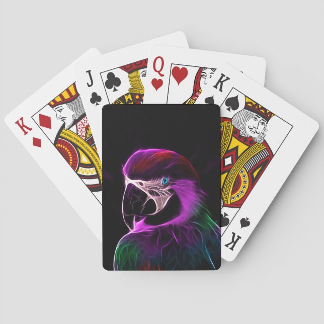 Jeu De Cartes Superbe perroquet à la lueur de prune (dos)
