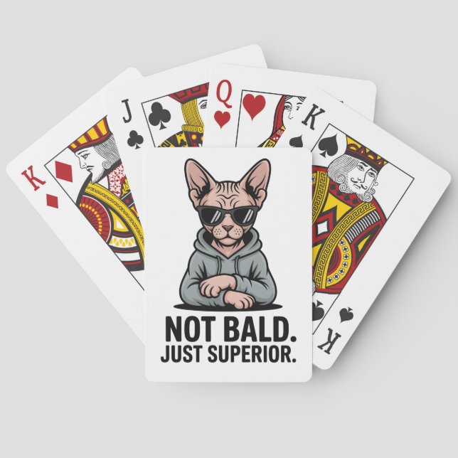 Jeu De Cartes Superior Sphynx Cat Sarcastic Attitude Art (dos)