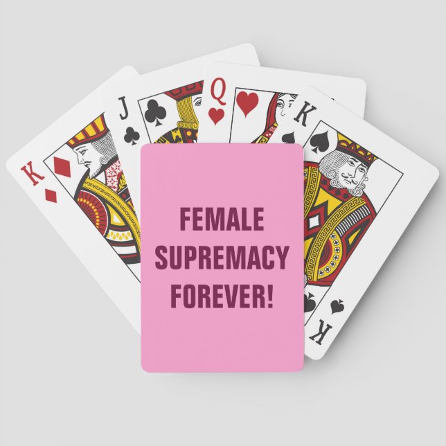 JEU DE CARTES SUPRÉMATIE FEMELLE POUR TOUJOURS ! (dos)