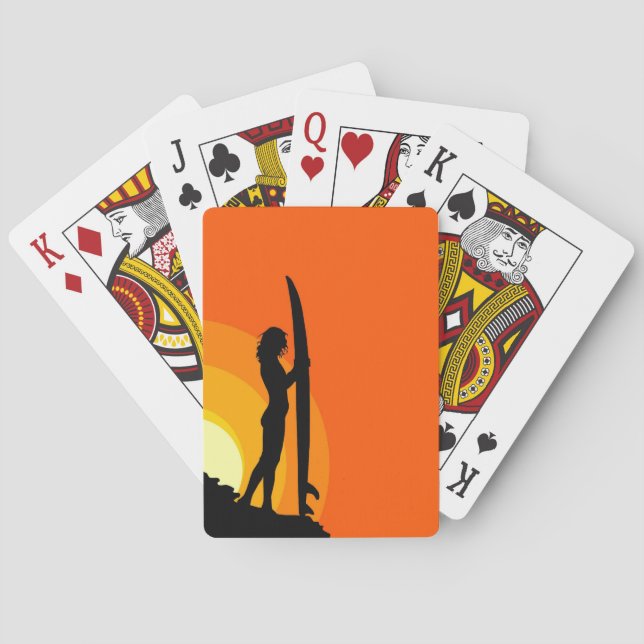 Jeu De Cartes Surfer Girl Jouer des cartes (dos)