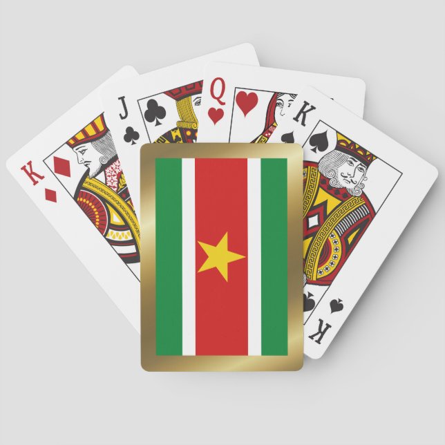 Jeu De Cartes Suriname Drapeau Jouer des cartes (dos)