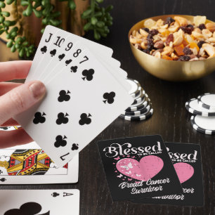 Jeu De Cartes Survivante du cancer du sein bénie chrétienne