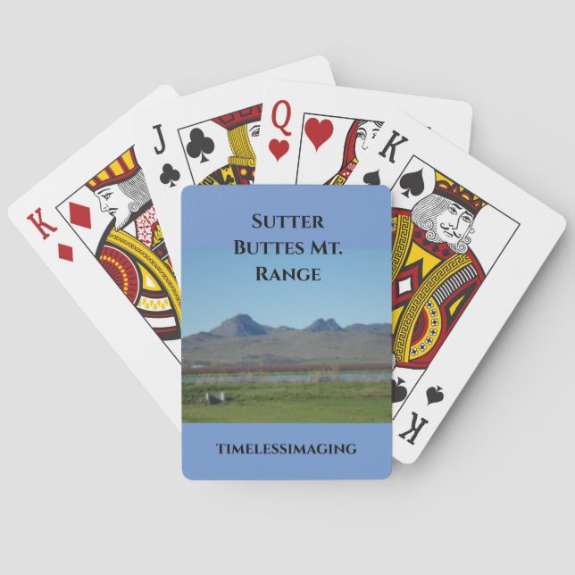 Jeu De Cartes Sutter Buttes Mountain Range Players Cartes (dos)