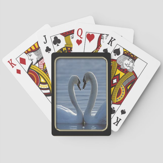 Jeu De Cartes Swan Heart Photo Art Jouer Cartes (dos)