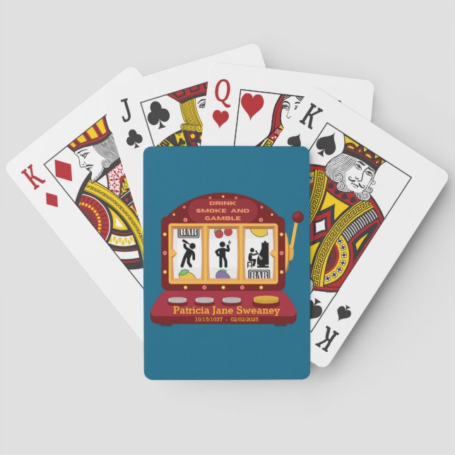Jeu De Cartes Sweaney Family Drink Smoke & Gamble Poker Cartes (dos)