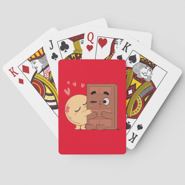 Jeu De Cartes Sweet Kisses Choco Pancake Valentines Couples Amou (dos)