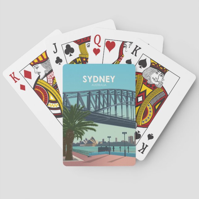 Jeu De Cartes Sydney Harbour Australie Vintage voyage (dos)