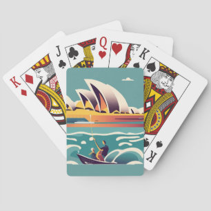 Jeu De Cartes Sydney Opera House Australie peinture souvenir
