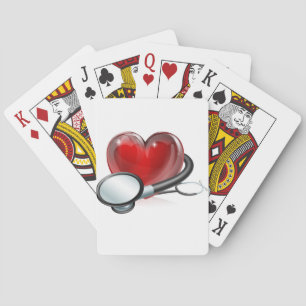 Jeu De Cartes Symbole cardiaque et stéthoscope