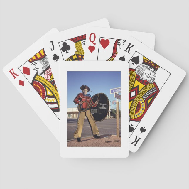 Jeu De Cartes Symbole Cowboy accueillant les touristes à Scottsd (dos)