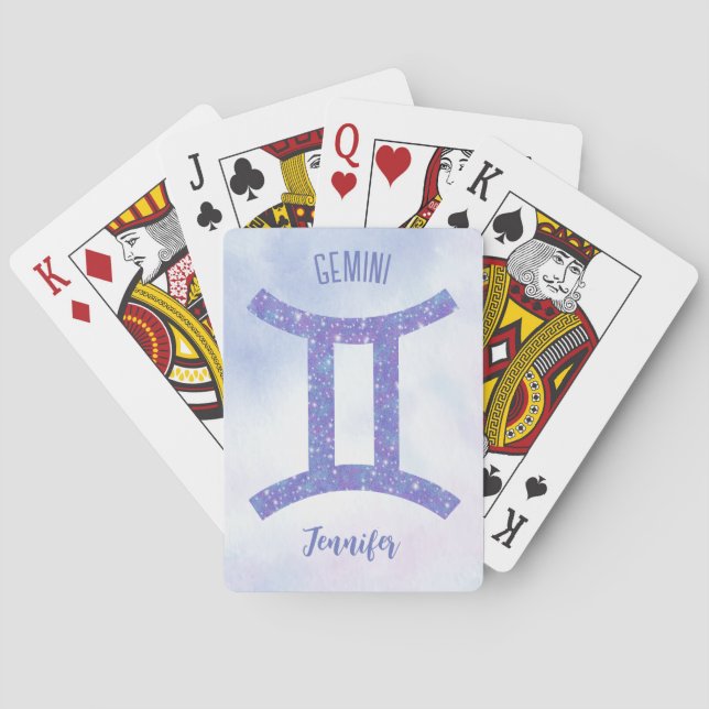 Jeu De Cartes SYMBOLE D'Astrologie Gemini Cute Personnalisé Viol (dos)