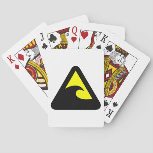 Jeu De Cartes Symbole de danger du tsunami