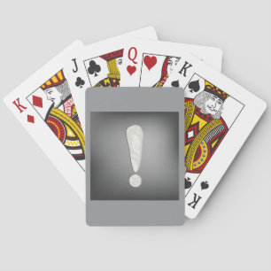 Jeu De Cartes Symbole de point d'exclamation grunge industriel