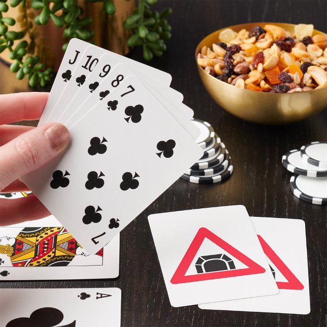 Jeu De Cartes Symbole de trafic du panneau d'avertissement du tu (Créateur téléchargé)