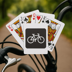 Jeu De Cartes Symbole de vélo minimaliste noir et blanc