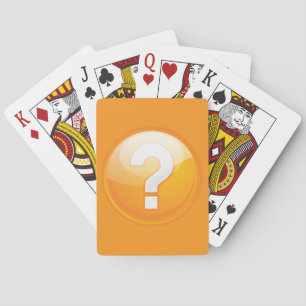 Jeu De Cartes Symbole moderne gras point d'interrogation orange