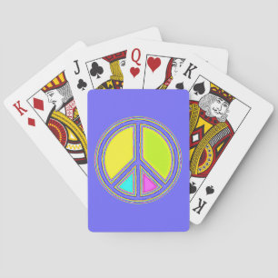 Jeu De Cartes Symbole PAIX avec des couleurs remplies