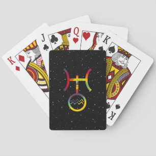 Jeu De Cartes Symbole planétaire Aquarius Uranus Starry Tie Dye