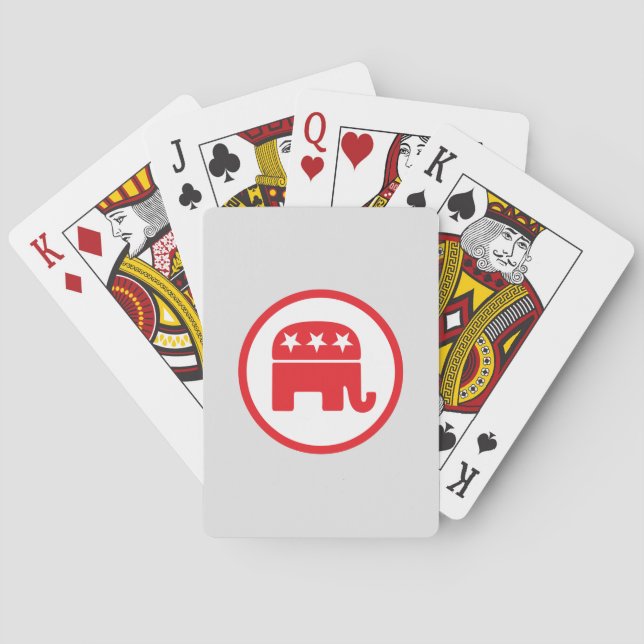 Jeu De Cartes Symbole politique du parti républicain (éléphant) (dos)
