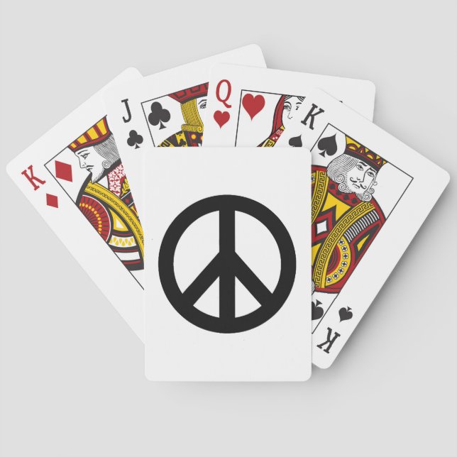 JEU DE CARTES SYMBOLE SYMBOLE DE LA PAIX BLANC NOIR (dos)