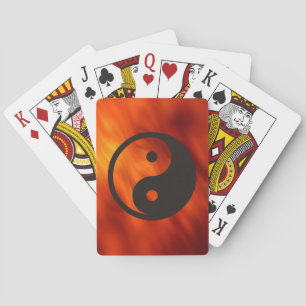 Jeu De Cartes Symbole Yin Yang - tatouage solide