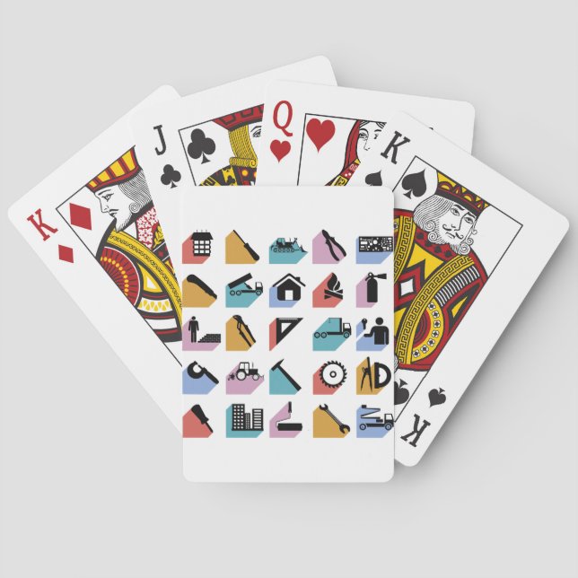 Jeu De Cartes Symboles de construction (dos)