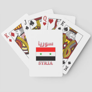 Jeu De Cartes Syrie Drapeau سوريا WordArt arabe et anglais
