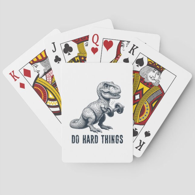 Jeu De Cartes T-Rex Faire Des Choses Dures Jouer Des Cartes (dos)